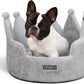 Crown Dog & Cat Fun Bed Cloud Prive Collection - Royal Gray