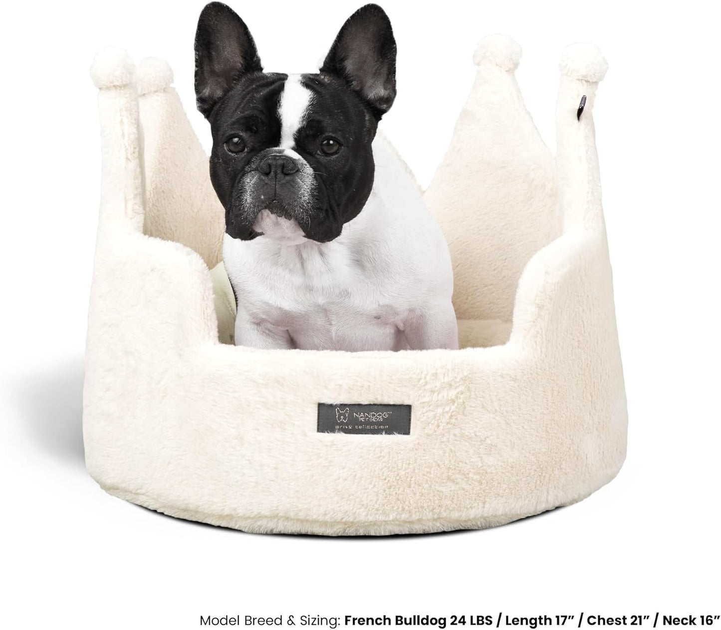 Crown Dog & Cat Fun Bed Cloud Prive Collection - Royal Ivory