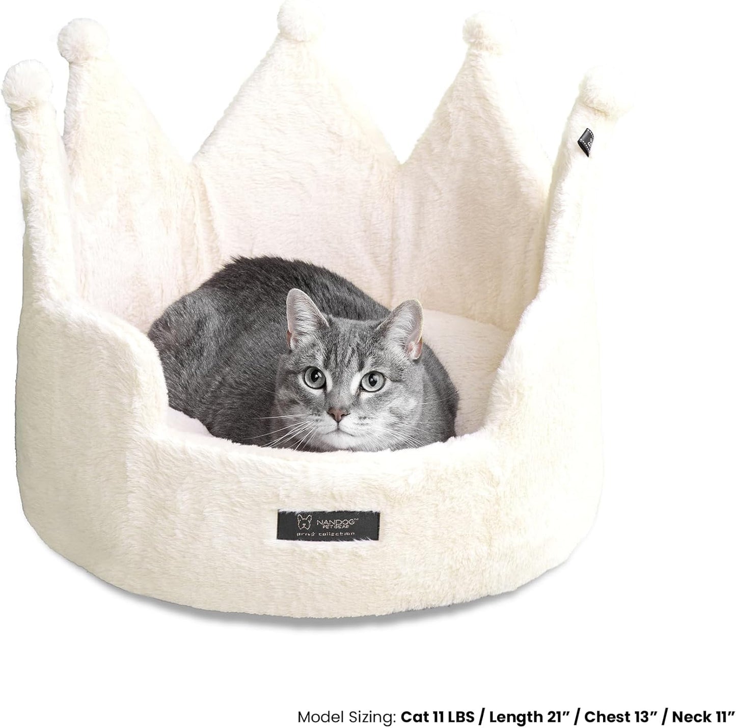 Crown Dog & Cat Fun Bed Cloud Prive Collection - Royal Ivory