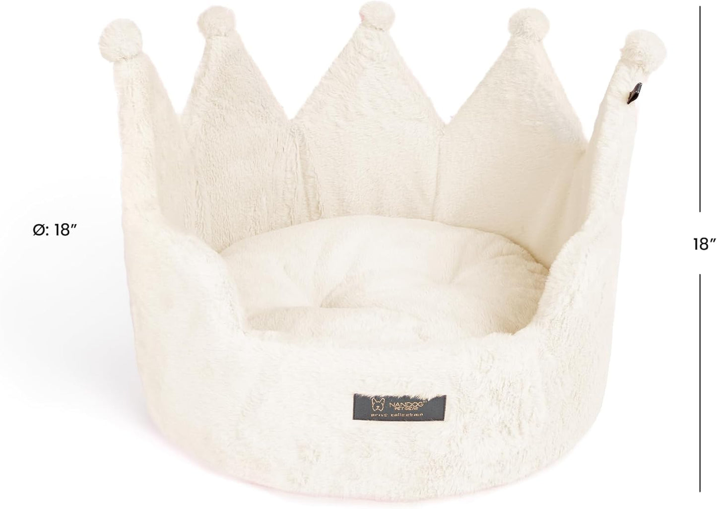 Crown Dog & Cat Fun Bed Cloud Prive Collection - Royal Ivory