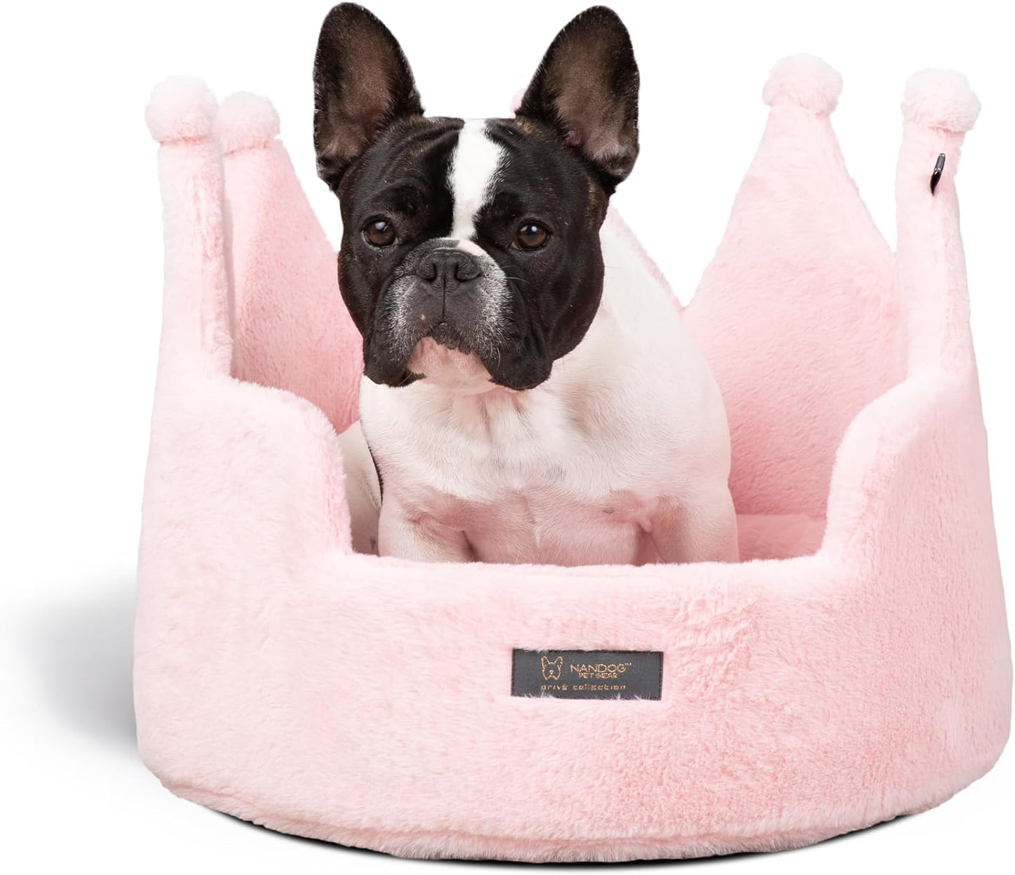 Crown Dog & Cat Fun Bed Cloud Prive Collection - Royal Blush Pink