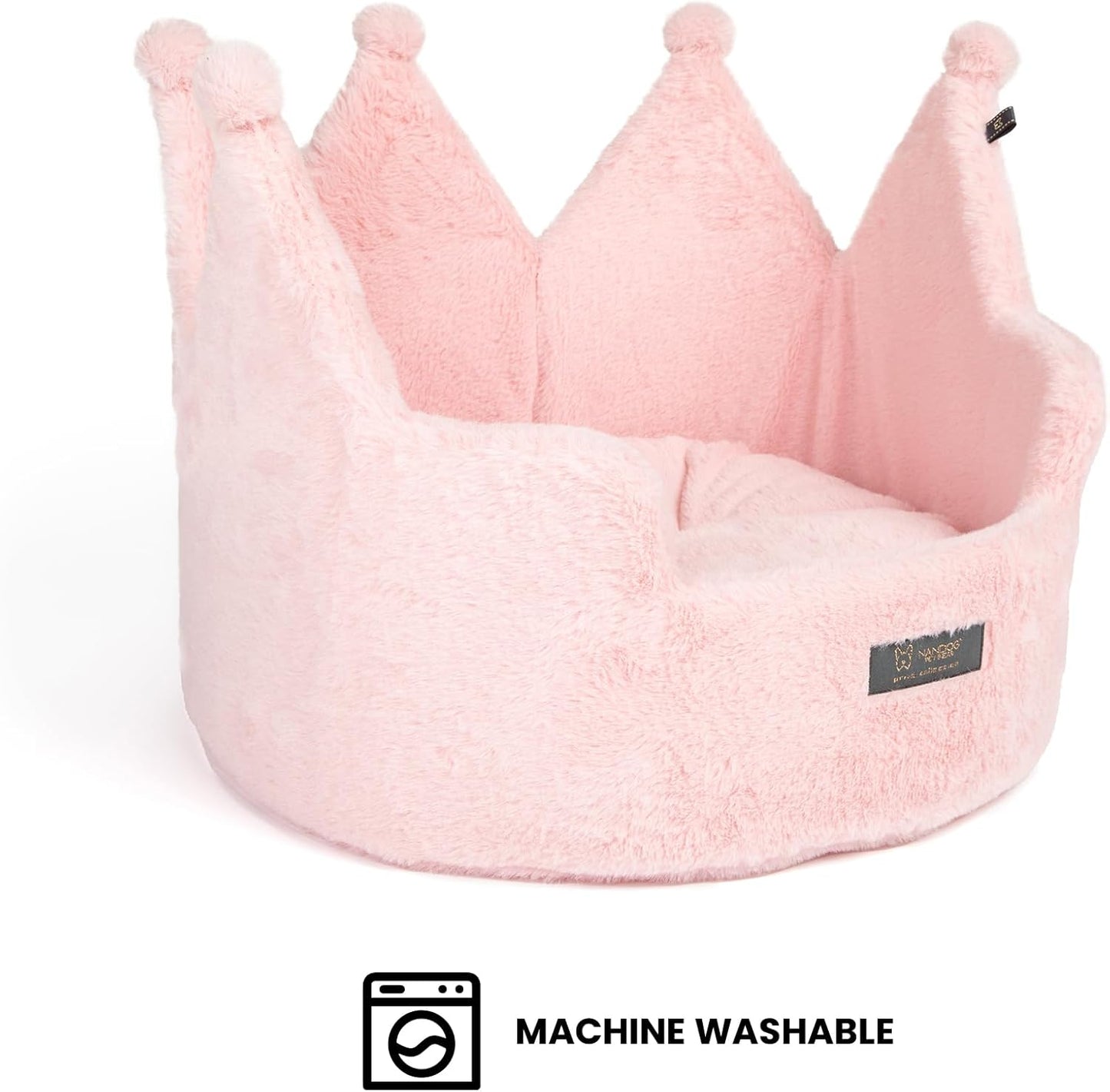 Crown Dog & Cat Fun Bed Cloud Prive Collection - Royal Blush Pink