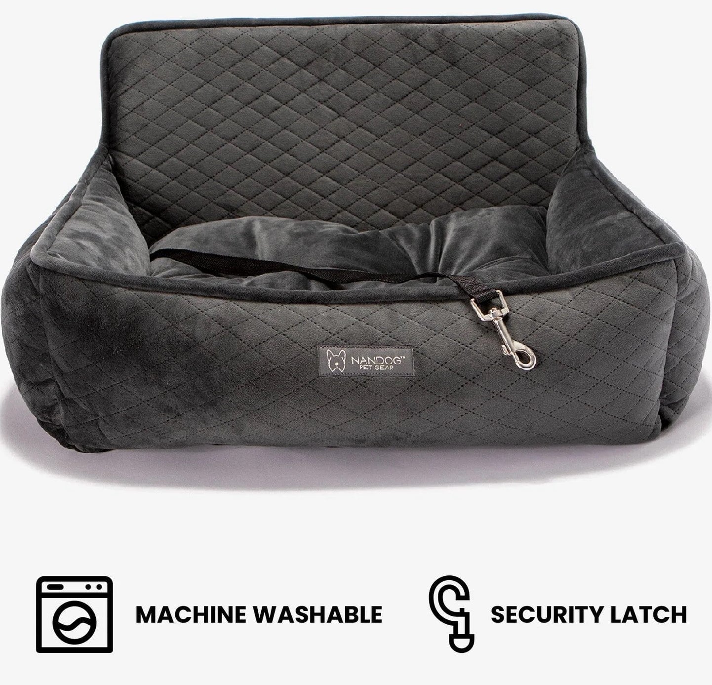 DOG CAR SEAT (DARK GREY) - LARGE