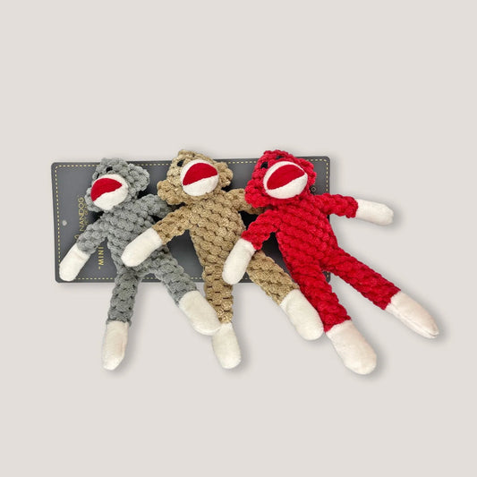 MINI MONKEY DOG TOY (3 PK)