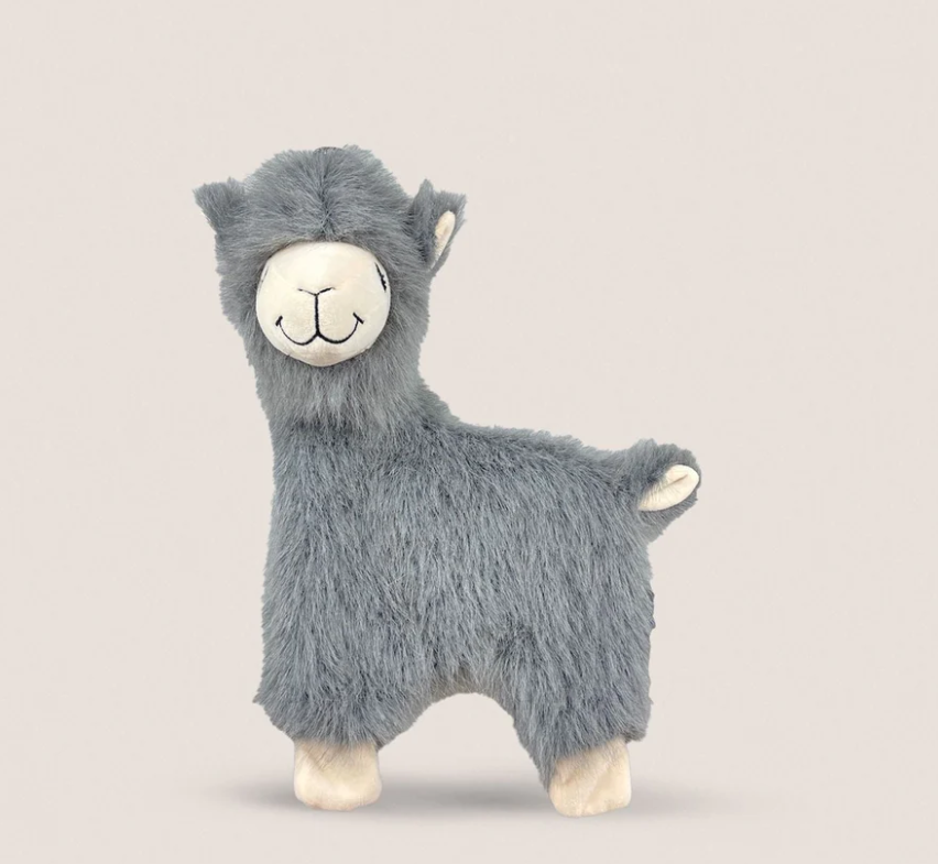 SHAGGY GREY ALPACA DOG TOY