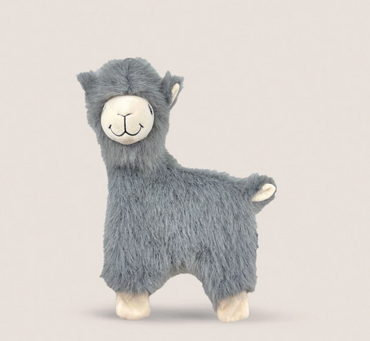 SHAGGY GREY ALPACA DOG TOY